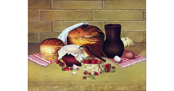 Оригинал схемы вышивки «Натюрморт с хлебом.» (№1983620)